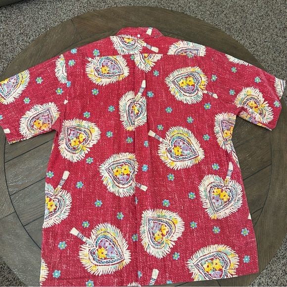 Reyn Spooner Vintage Hawaiian Red Shirt Popover Flower Print Size XXL Tall - Picture 2 of 5